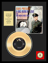 Big Hunk O' Love Framed 24kt Gold Record 